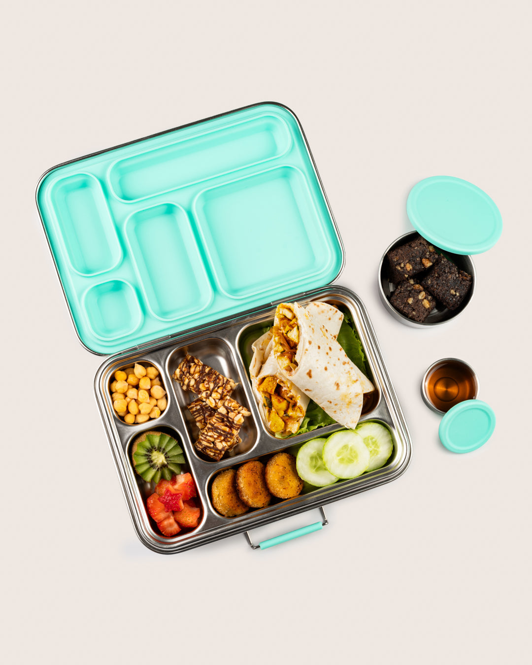 Bento Five Lunch Box - Aqua – Baboonswholesale